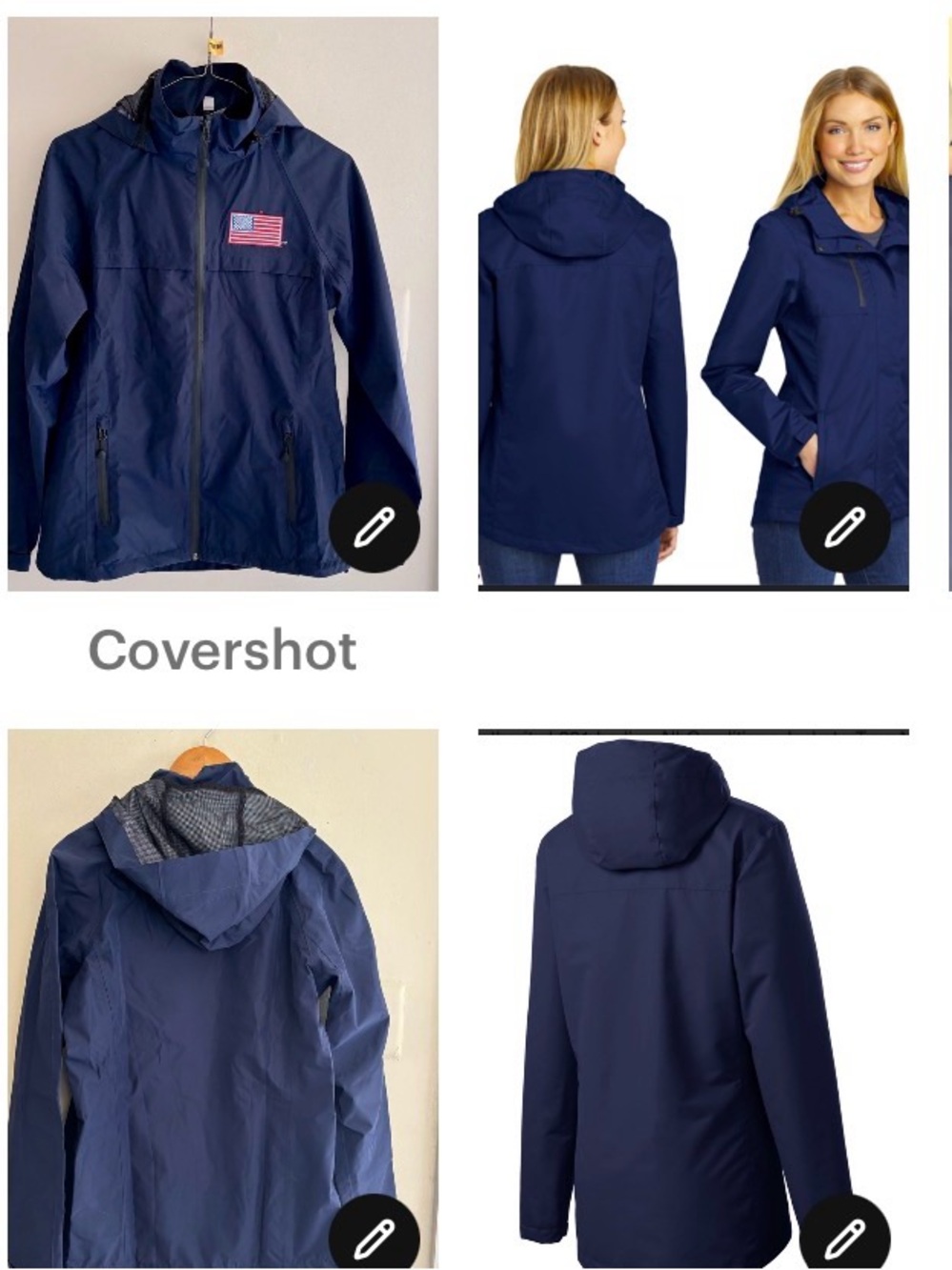 Rain coat - port Authority Out doorLightweight with American flag Windproof W…
